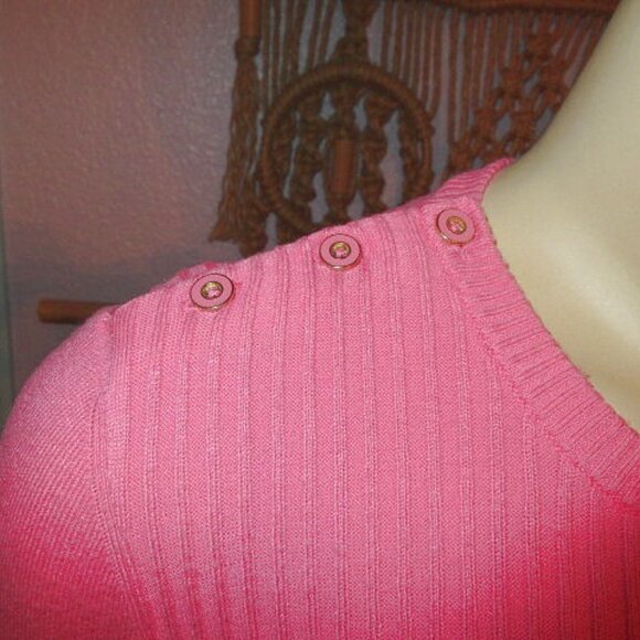 J.McLaughlin Seaspray Sweater Size M Pink Ribbed Pullover Pink Nautical Preppy - Picture 3 of 14